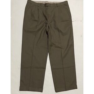 Zanella for Nordstrom Mens Metallic Brown Trouser Dress Pants 38 X 29 Pleated